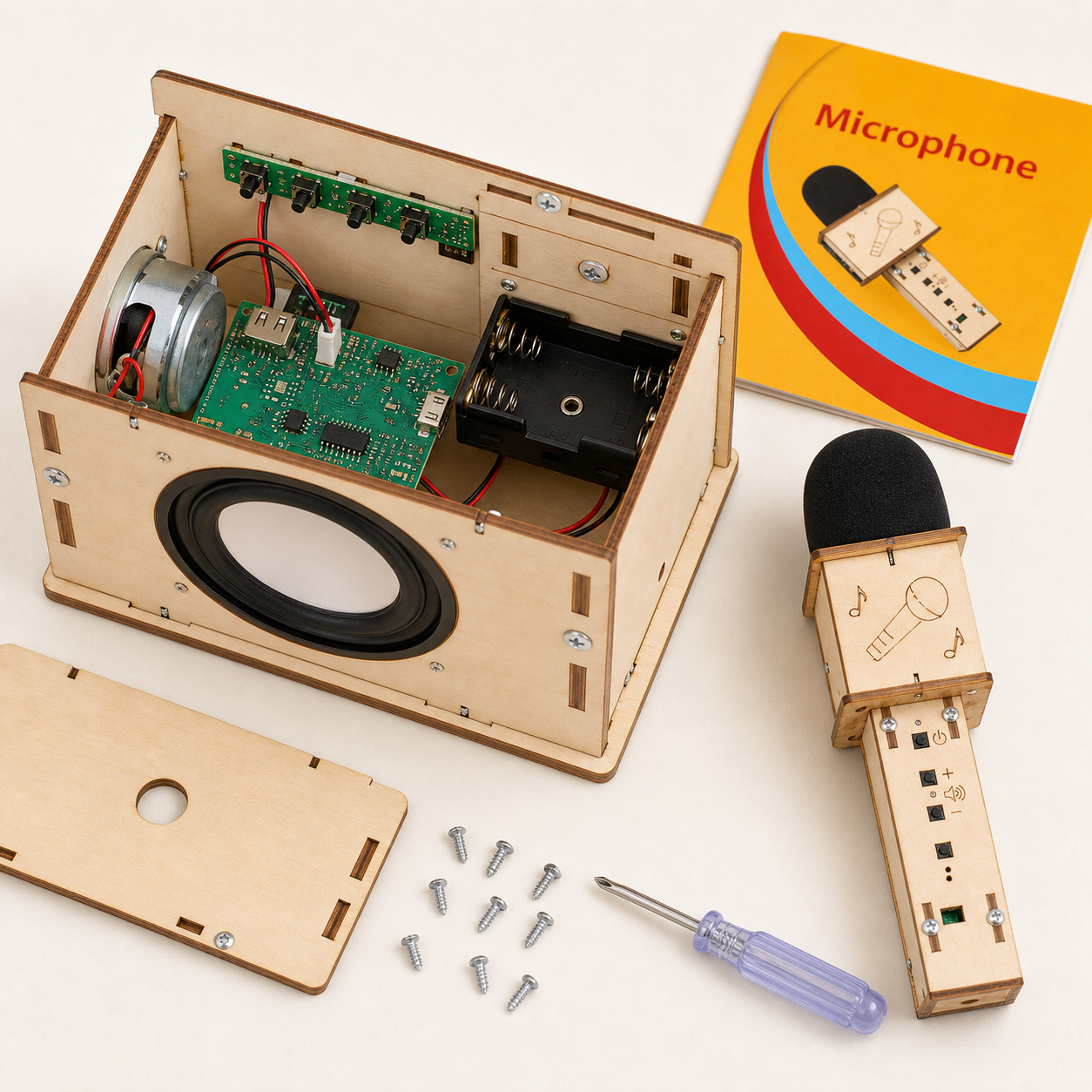 DIY Wooden Bluetooth Speaker & Microphone Kit