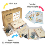 6-in-1 STEM Wooden Construction Vehicle Kit for Kids 8+ product detail image 8