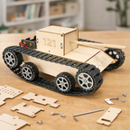DIY Wooden Tank Model - Hands-On STEM Building Kit for Kids & Families product detail image 3