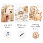 DIY Hand-Crank Ferris Wheel Music Box Pen Holder product detail image 5