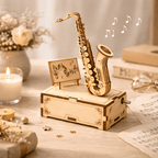 DIY Hand-Crank Wooden Saxophone Music Box product detail image 7