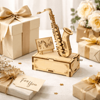 DIY Hand-Crank Wooden Saxophone Music Box product detail image 8
