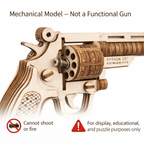 DIY Wooden Mechanical Revolver Model Kit - Buildable Puzzle & Display Piece product detail image 3