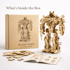 DIY Wooden Robot 3D Puzzle - STEM Mechanical Model Kit for Kids product detail image 7