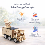 DIY Solar Powered Wooden STEM Car - Educational Science Toy for Kids product detail image 4