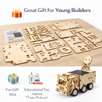 DIY Solar Powered Wooden STEM Car - Educational Science Toy for Kids product detail image 5