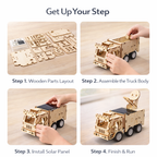 DIY Solar Powered Wooden STEM Car - Educational Science Toy for Kids product detail image 3