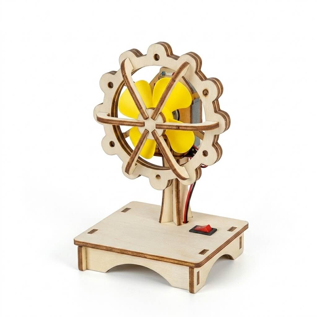 Build Your Own Moving Fan DIY STEM electronics kit for kids — hands-on motor and circuit building project, learn engineering through making
