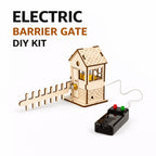 Build Your Own Electric Gate motorized DIY STEM kit for kids — hands-on mechanical engineering and electronics building project, learn motors and gears